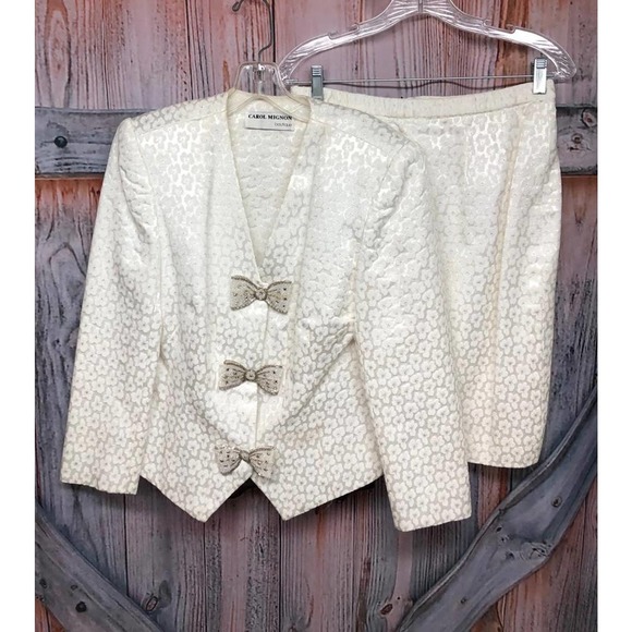 CAROL MIGNON JACQUARD COTTON SKIRT SUIT 10 - Picture 5 of 7